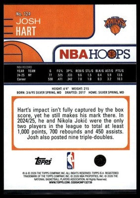2025-26 Hoops #124 Josh Hart