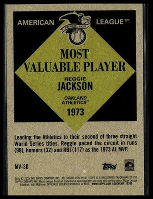 2025 Topps Update #MV-30 Reggie Jackson Most Valuable