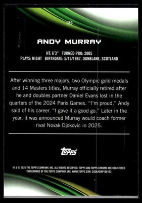 2025 Topps Chrome #180 Andy Murray Prism Refractor