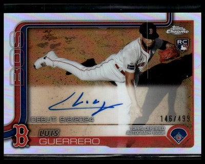 2025 Topps Chrome Update #CRDA-LG Luis Guerrero Rookie Auto Refractor #/499