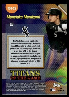 2026 Topps #TOG-28 Munetaka Murakami Titans of the Game