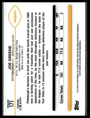 2024 Topps Chrome #171 Joe Greene Refractor