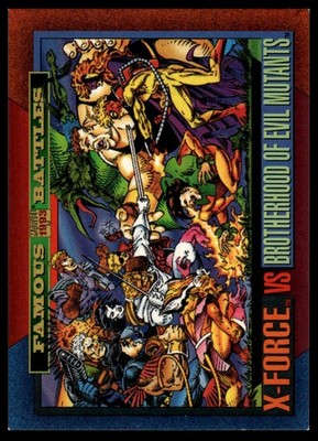 1993 SkyBox Marvel Universe #167 X-Force vs Brotherhood of Evil Mutants