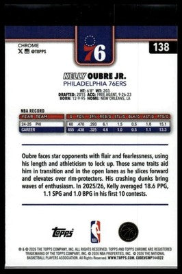 2025-26 Topps Chrome Update #138 Kelly Oubre Jr.