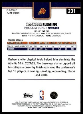 2025-26 Topps #231 Rasheer Fleming