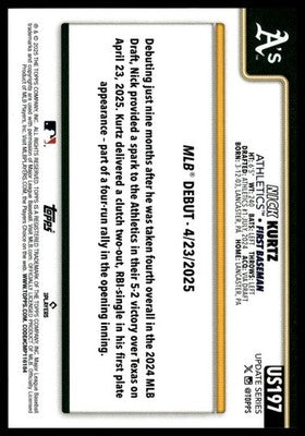 2025 Topps Update #US197 Nick Kurtz
