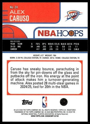 2025-26 Hoops #24 Alex Caruso Green Hoops