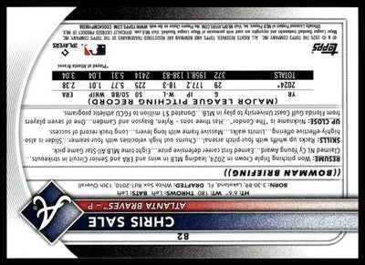 2025 Bowman #82 Chris Sale