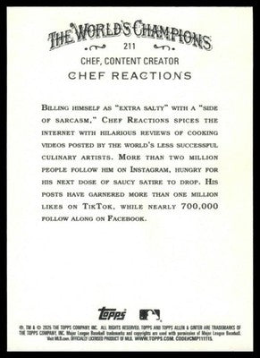 2025 Topps Allen & Ginter #211 Chef Reactions