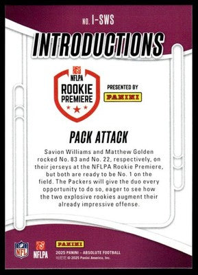 2025 Panini Absolute #I-SWS Pack Attack Introductions