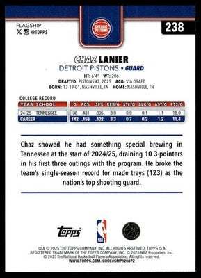 2025-26 Topps #238 Chaz Lanier