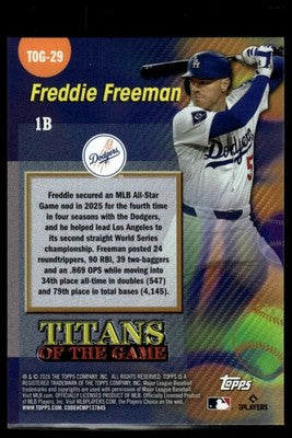 2026 Topps #TOG-29 Freddie Freeman Titans of the Game