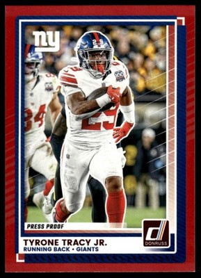 2025 Donruss #5 Tyrone Tracy Jr. Press Proofs Red
