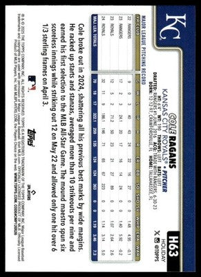 2025 Topps #169 Cole Ragans Rainbow Foil