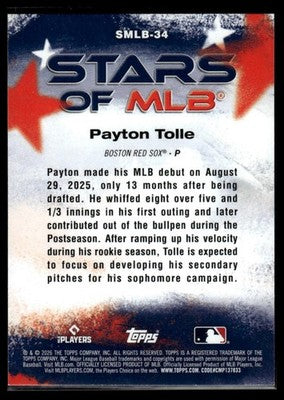 2026 Topps #SMLB-34 Payton Tolle Stars of MLB