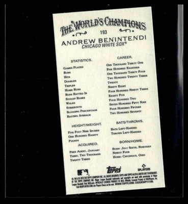2025 Topps Allen & Ginter #193 Andrew Benintendi Mini