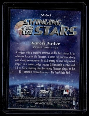 2026 Topps #SWS-2 Aaron Judge Swinging for the Stars
