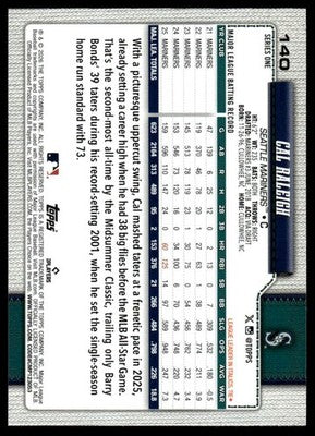 2026 Topps #140 Cal Raleigh
