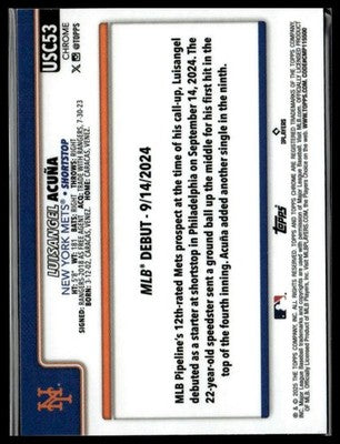 2025 Topps Chrome Update #USC53 Luisangel Acuña