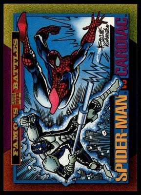 1993 SkyBox Marvel Universe #175 Spider-Man / Cardiac