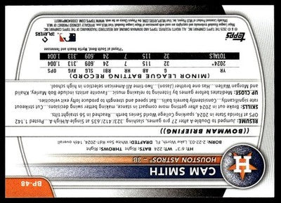 2025 Bowman #BP-48 Cam Smith Prospects