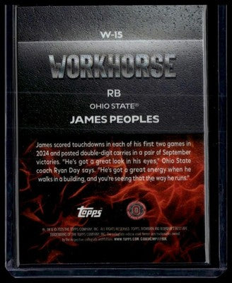 2025 Bowman University Best #W-15 James Peoples Workhorse