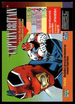 1993 SkyBox Marvel Universe #40 Captain Britain