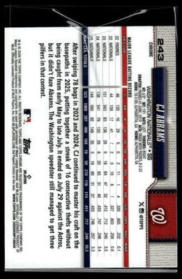 2026 Topps Chrome #243 CJ Abrams