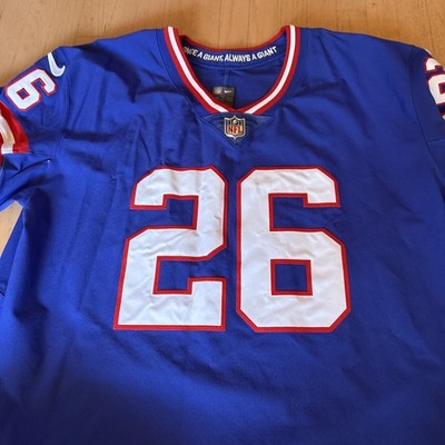 Saquon Barkley Nike Elite Vapor New York Giants Color Rush Authentic Jersey 52