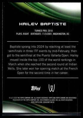 2025 Topps Chrome Sapphire Edition #107 Hailey Baptiste