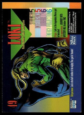 1993 SkyBox Marvel Universe #49 Loki