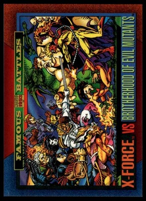 1993 SkyBox Marvel Universe #167 X-Force vs Brotherhood of Evil Mutants