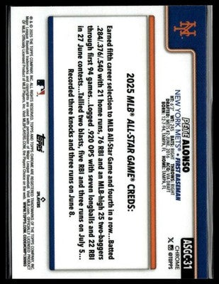 2025 Topps Chrome Update #ASGC-31 Pete Alonso 2025 All-Star Game