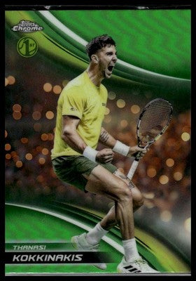 2025 Topps Chrome #299 Thanasi Kokkinakis Lime Green Refractor