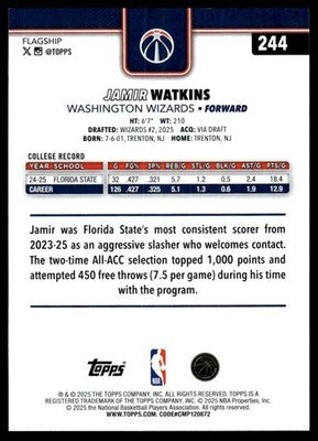 2025-26 Topps #244 Jamir Watkins