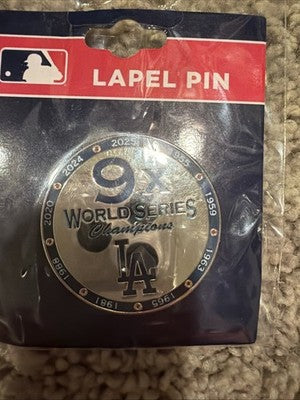 2025 World Series Champions  Los Angeles Dodgers 9x Champions Pin