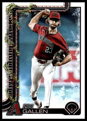 2025 Topps Holiday #H131 Zac Gallen Gold Holiday Lights
