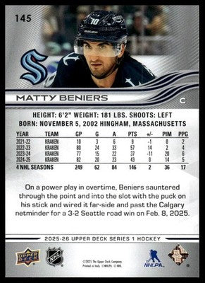 2025-26 Upper Deck #145 Matty Beniers