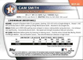 2025 Bowman #BCP-48 Cam Smith Chrome Prospects Reptilian Refractor