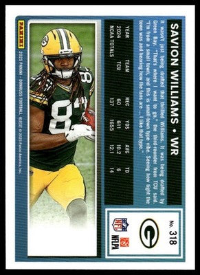 2025 Donruss #318 Savion Williams