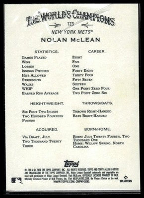 2026 Topps Allen & Ginter #123 Nolan McLean