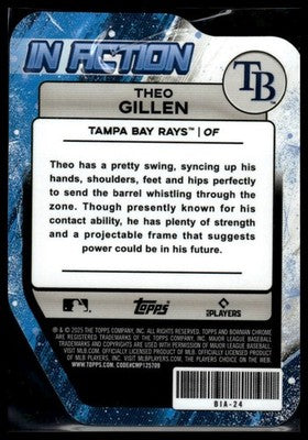 2025 Bowman Draft #BIA-24 Theo Gillen Bowman In Action