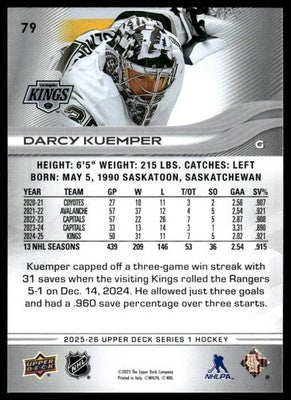 2025-26 Upper Deck #79 Darcy Kuemper