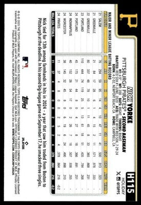 2025 Topps Holiday #H115 Nick Yorke Gold Holiday Lights