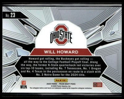 2025 Panini Prizm Draft Picks #23 Will Howard Prizm Break