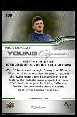 2026 Upper Deck #105 Nick Dunlap Deluxe #/250