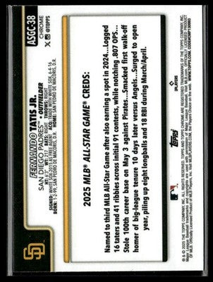 2025 Topps Update #ASG-28 Fernando Tatis Jr. 2025 All-Star Game