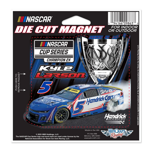 2025 NASCAR CUP CHAMPION KYLE LARSON MAGNET HENDRICK MOTORS