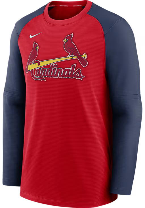 St. Louis Cardinals Mens Nike MLB Authentic Collection Raglan Long Sleeve Large