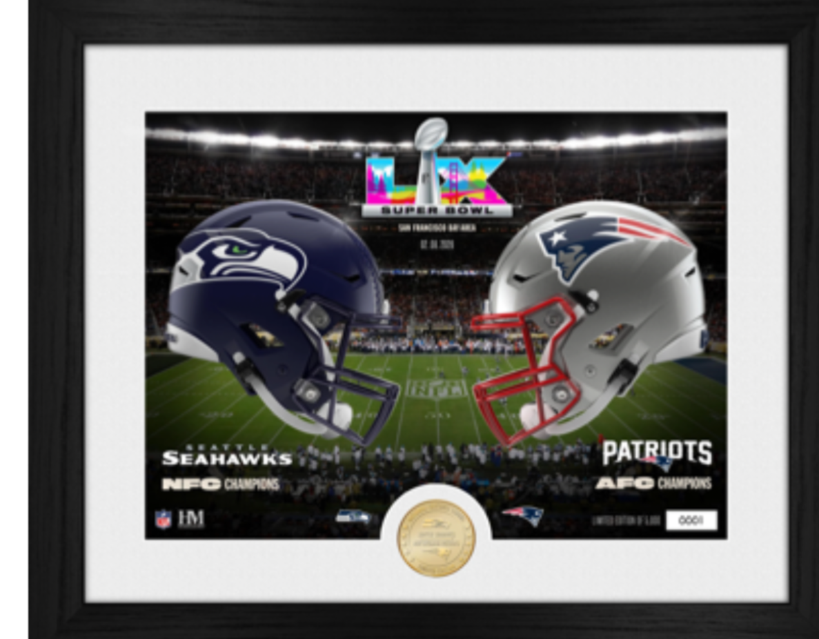 2026 Super Bowl LX 60 New England Patriots Seattle Seahawks Photo Mint Coin